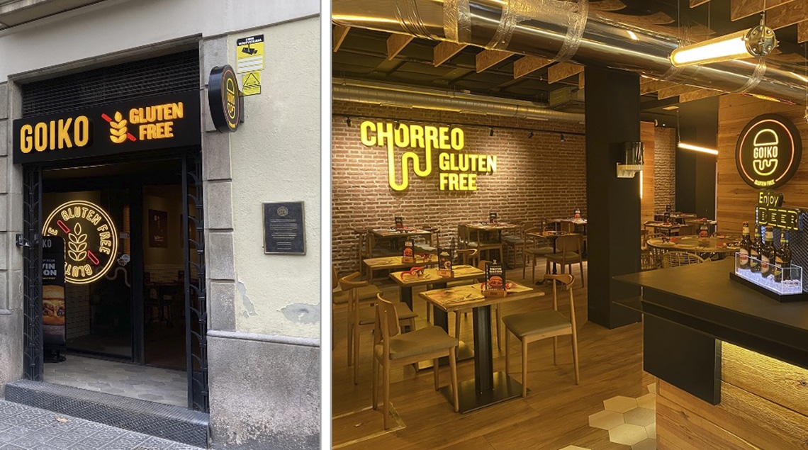 El nuevo Goiko Gluten Free Barcelona estará ubicado en Sant Joan, 58, un espacio que fue el primer restaurante  abierto en Cataluña en 2017