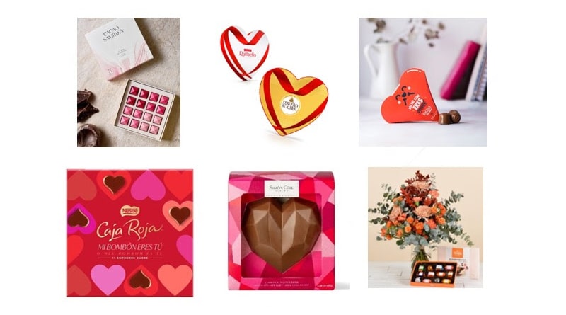 El tirón de la campaña también se traslada a caramelos y golosinas con formas asociadas a la celebración —corazones, labios y besos
