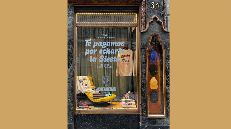 La acción se enmarca en el lanzamiento de 'Siesta', una nueva línea conceptual y de producto inspirada en el descanso, el bienestar y el slow living urbano