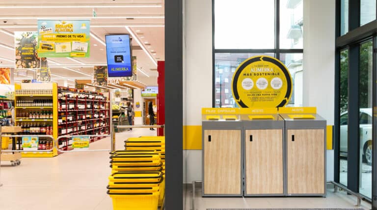 Las islas de reciclaje de Alimerka se extienden a otros dos supermercados
